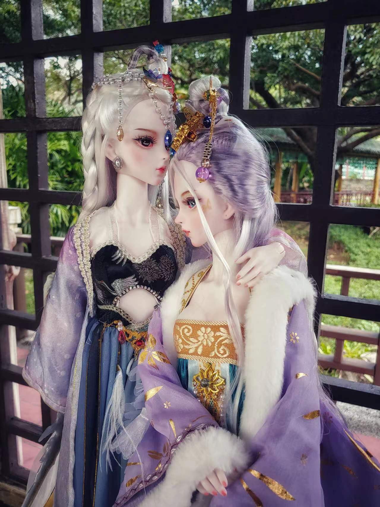 国风美人加上层次丰富华丽衣服,这是什么神仙娃娃!