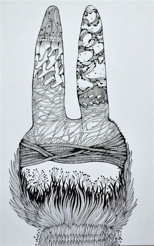 创意素材|儿童线描画优秀作品,学习创作的好素材