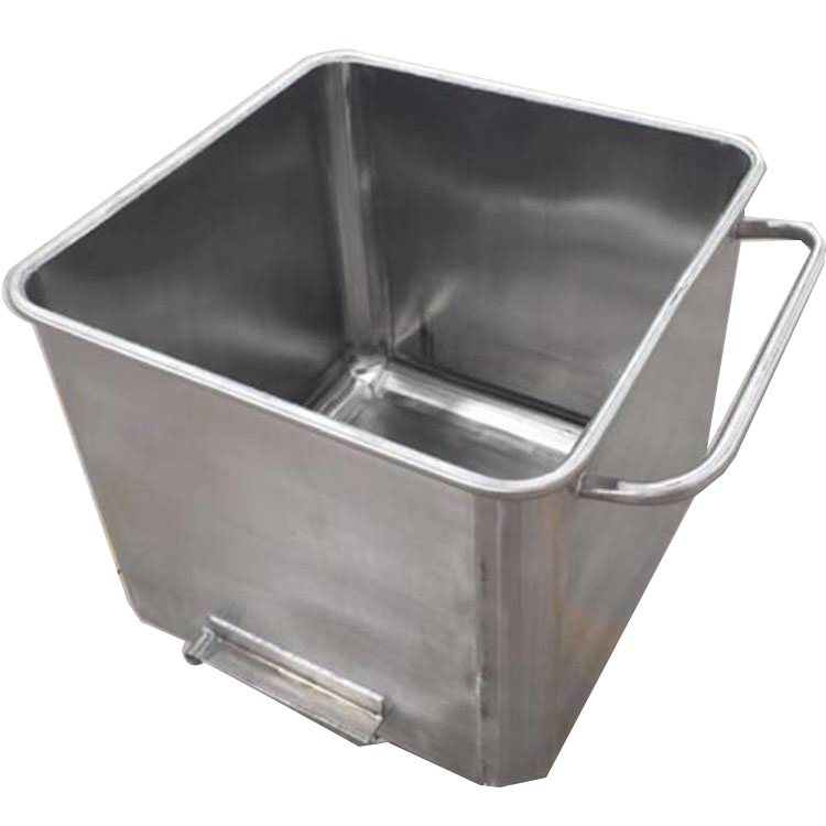 不锈钢肉料手推车 物料周转小料车 食品厂肉制品运输周转车