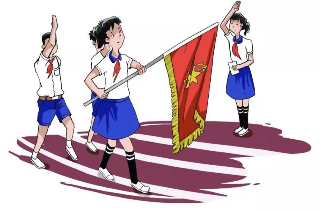 拿队旗的正确姿势