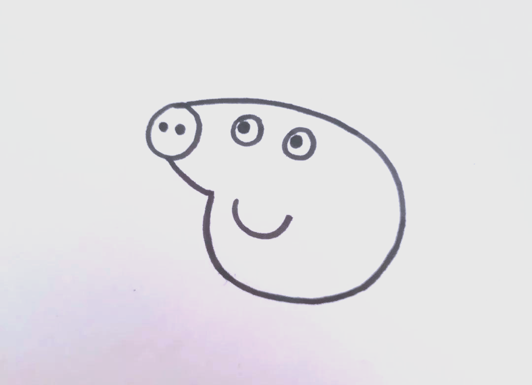 学画小猪佩奇与乔治:简单绘画教程