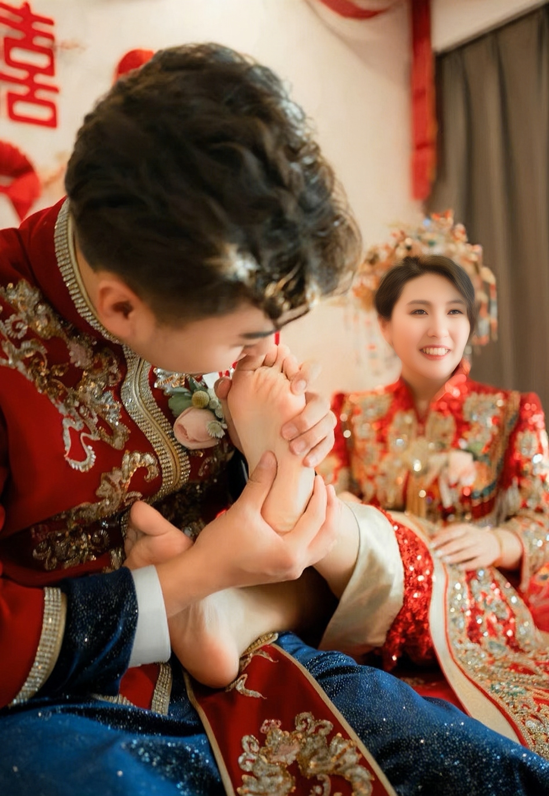 你结婚的时候亲你老婆的脚了吗?