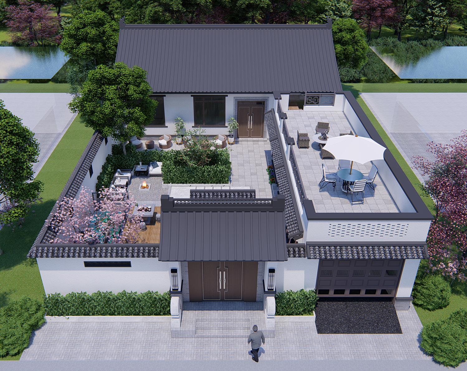 图丨建筑效果图丨结构形式丨砖混结构建筑风格丨新中式建筑高度丨5