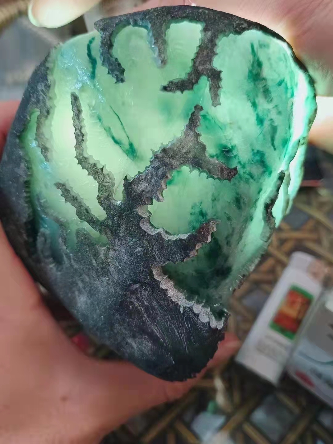 飘花翡翠原石欣赏