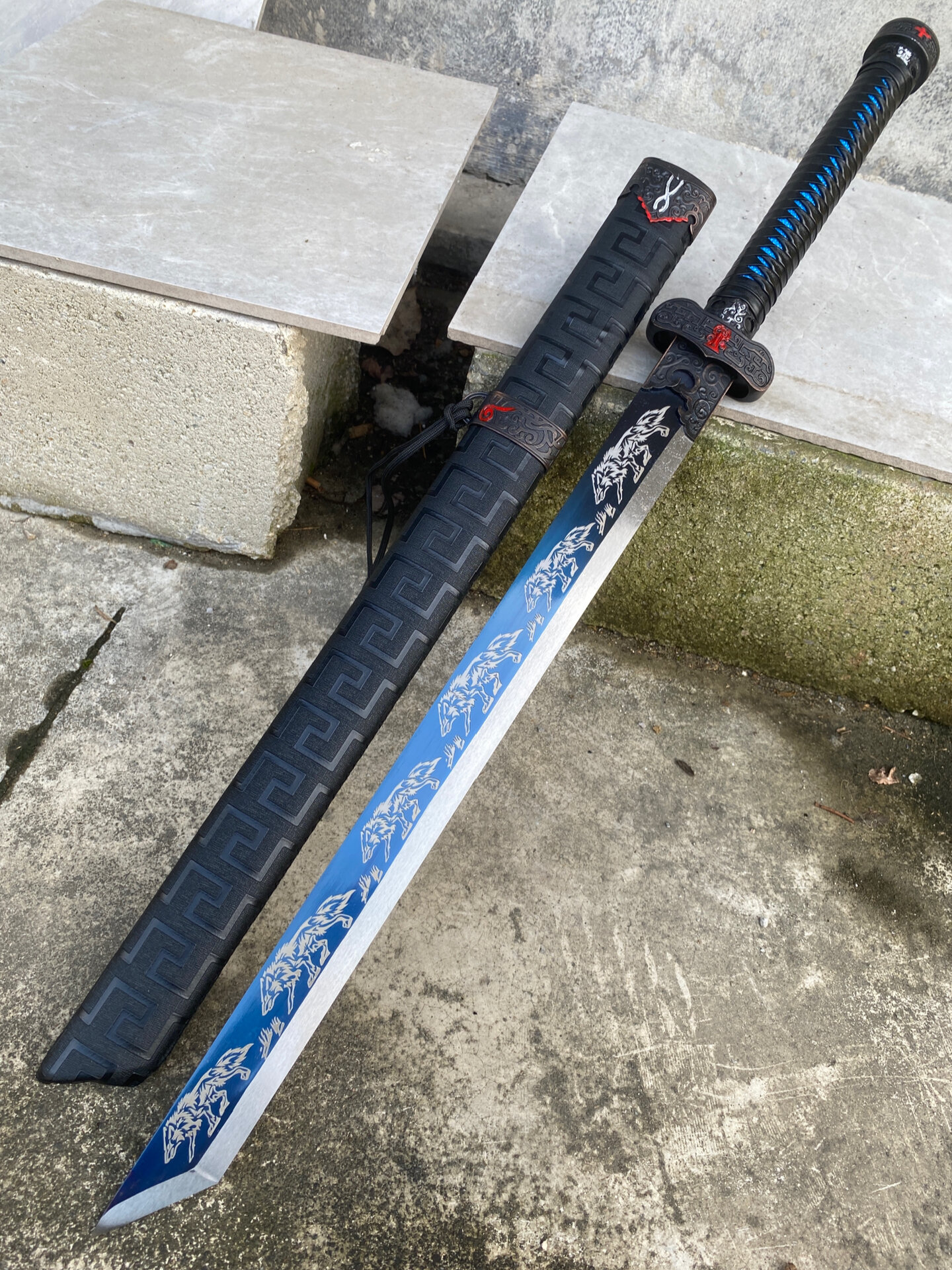 黑金古刀唐横刀,20寸户外把玩必备霸气十足-度小视