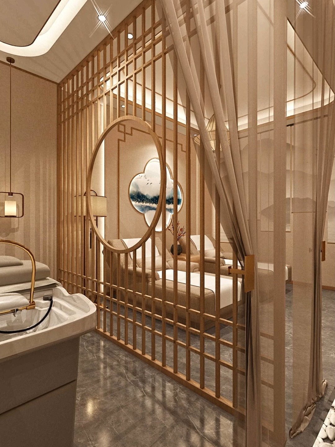 中式头疗店装修案例分享这感觉喜欢吗关注我们每日更新总有一款合