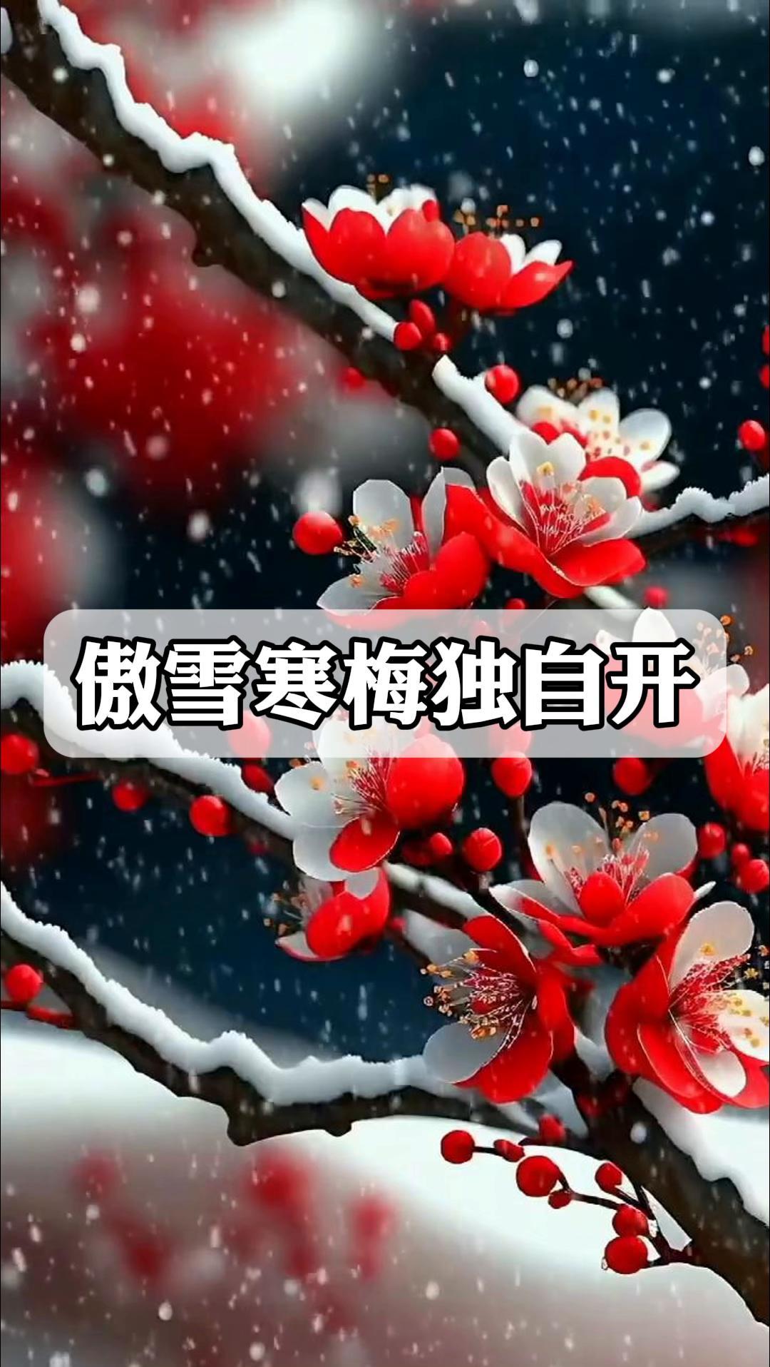 傲雪寒梅独自开