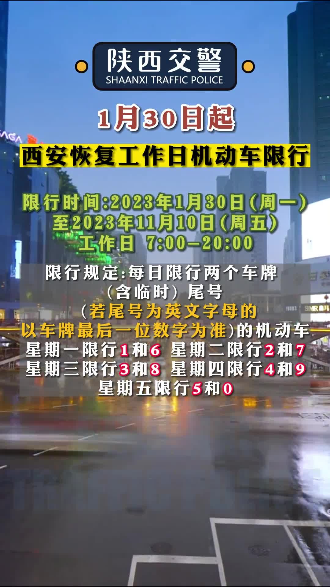 若公休日因法定節假日調休為工作日的,不限行二限行區域我市行政區域