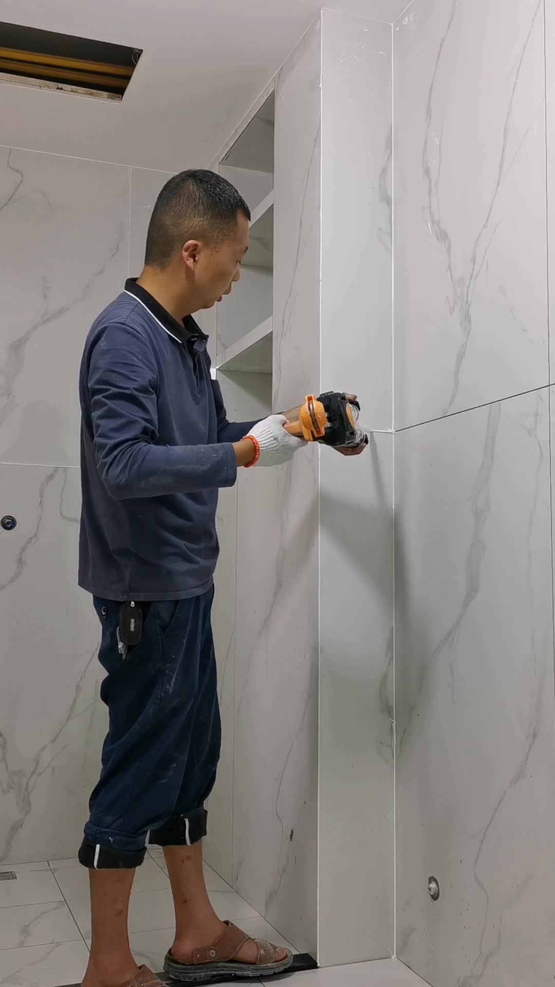 我为什么要把裤脚找起干活 美缝 美缝施工 记录工地生活