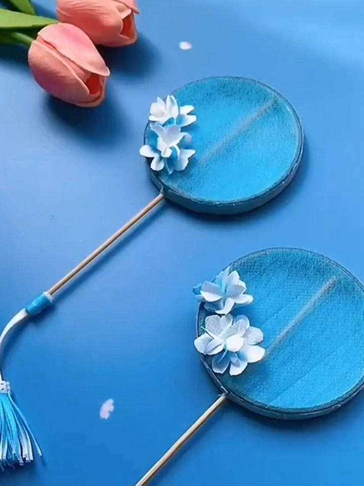 垃圾变为宝,用废弃口罩做个古风小扇子!