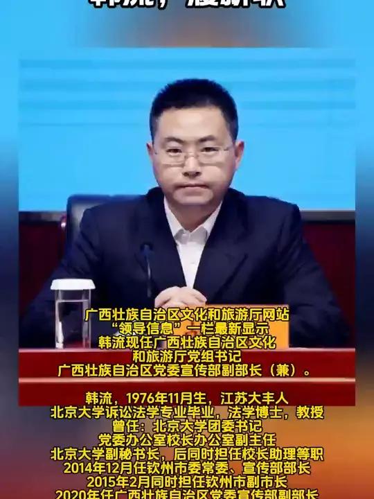 韩流,履新职