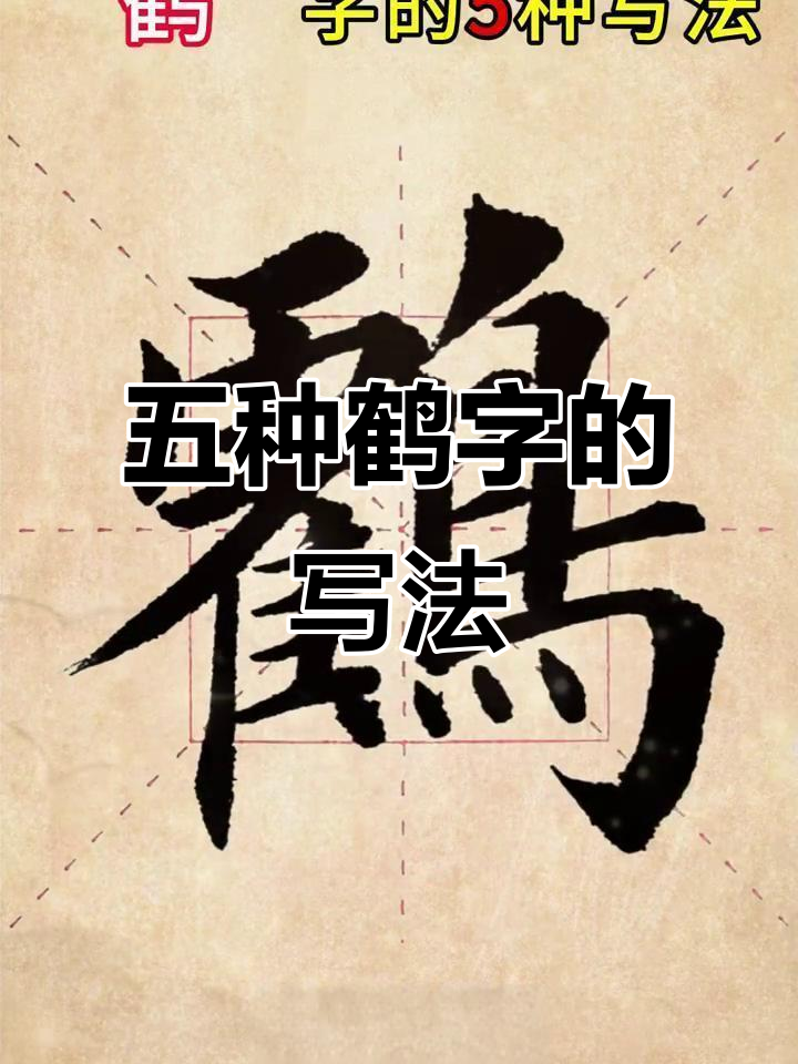 鹤字五种写法大揭秘,看看哪种最有趣!