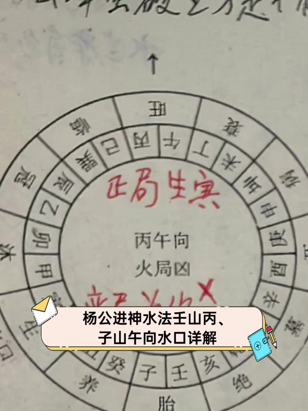 杨公进神水法壬山丙,子山午向水口详解