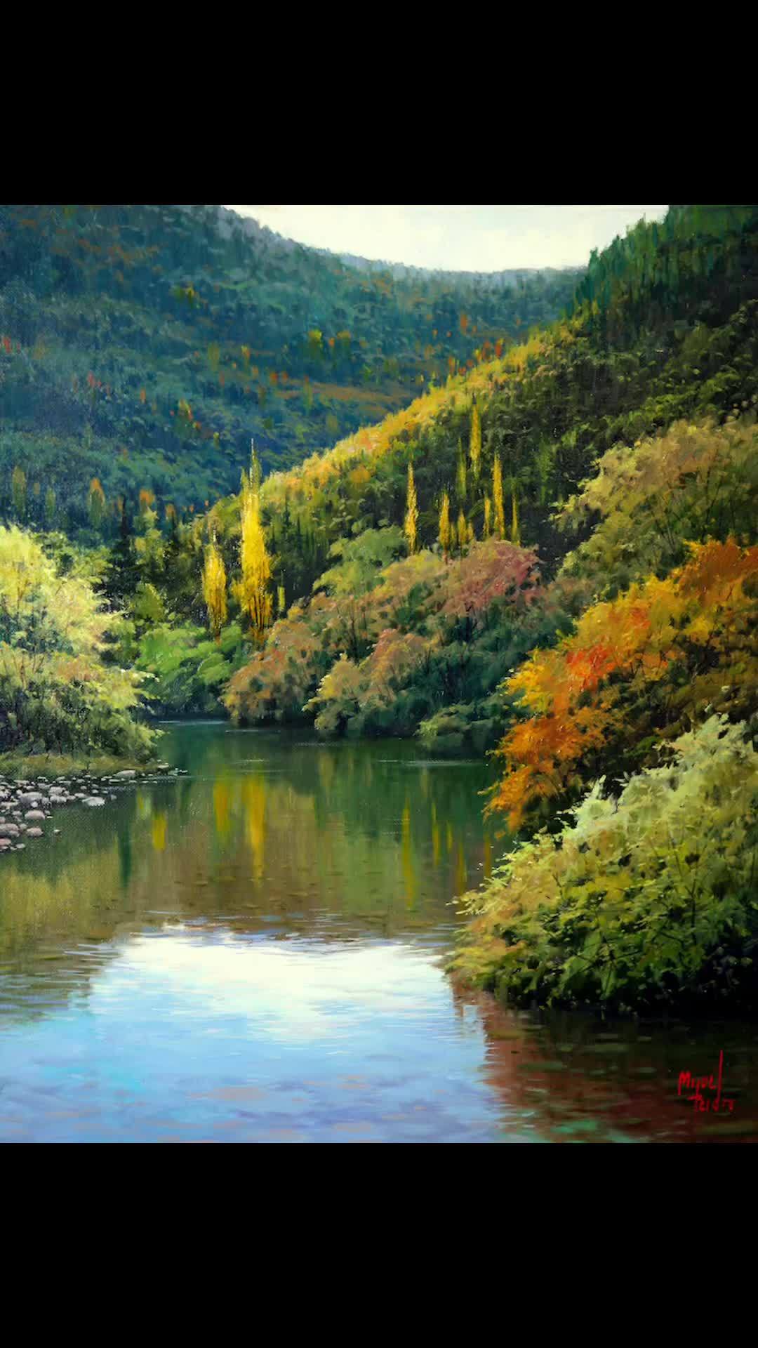 西班牙画家米格尔·佩德罗笔下的风景油画太美了,我愿在这样的风景里