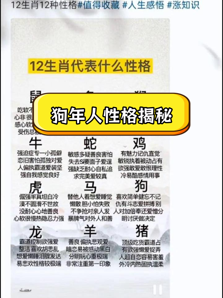 属狗生肖运势指南(属狗的整体运势和命运)