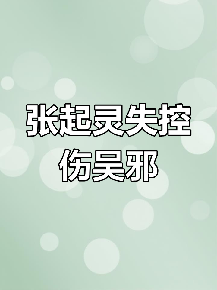 吴邪被刺伤,张起灵失魂症发作大打出手
