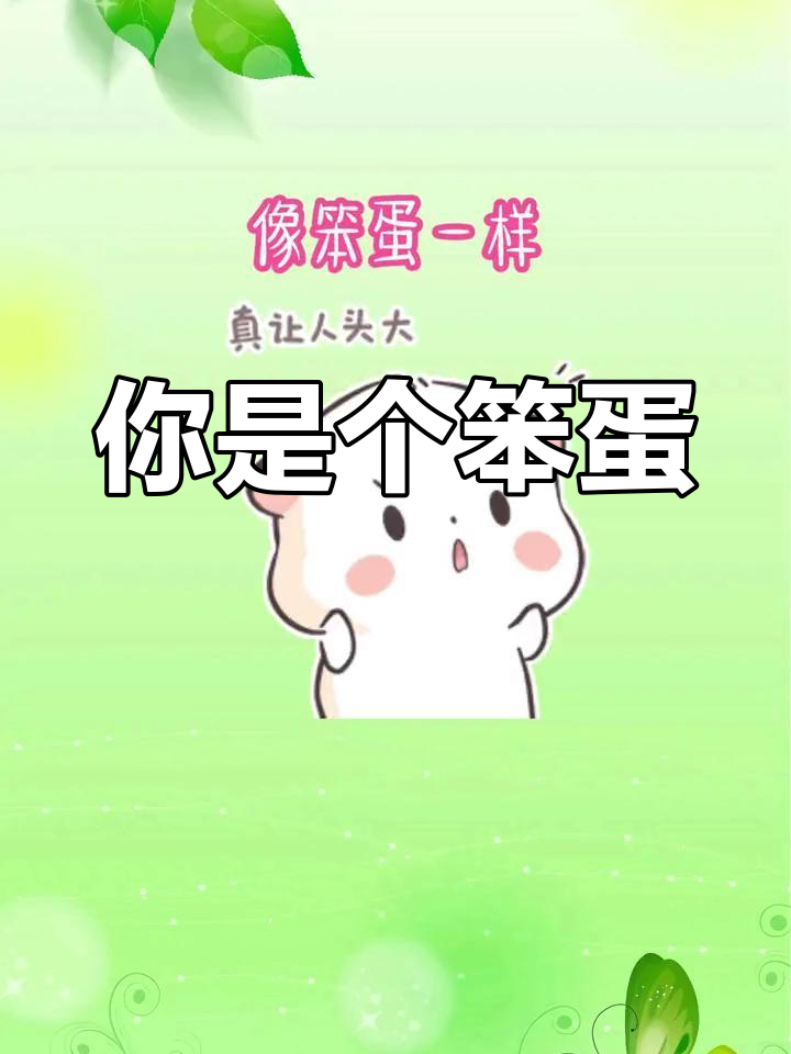 你真像个大笨蛋