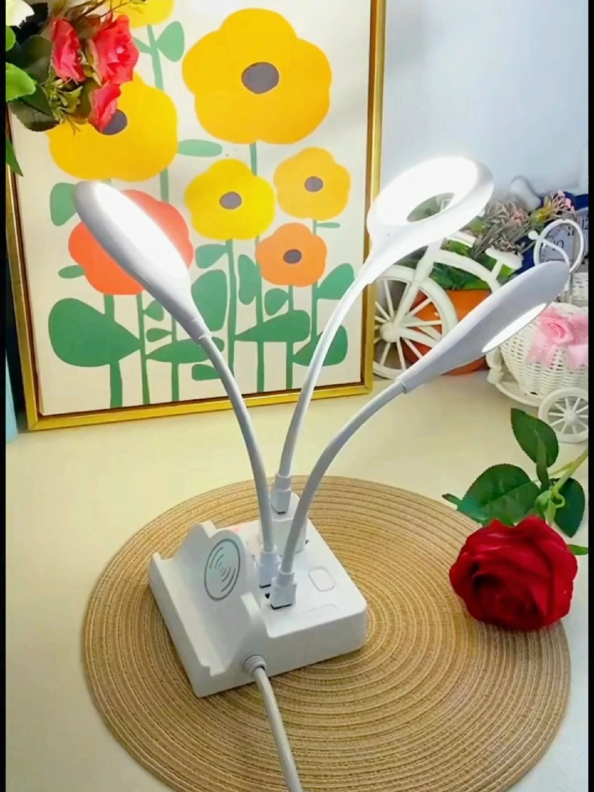 创意语音灯usb人工智能声控灯语音控制迷你便携氛围拍照led小夜灯