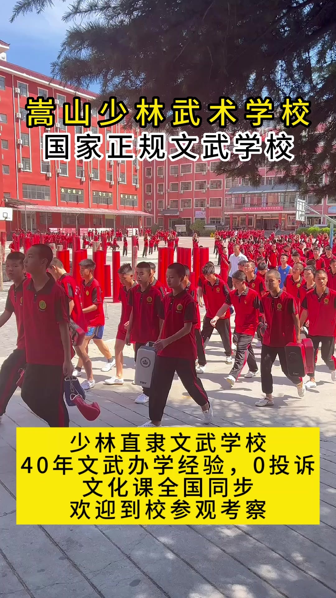 嵩山少林武术学校 国家正规文武学校