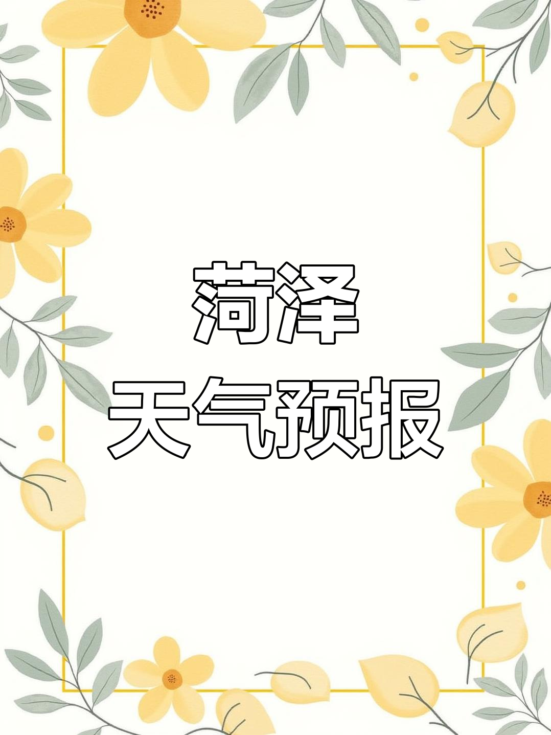 菏泽天气预马上知