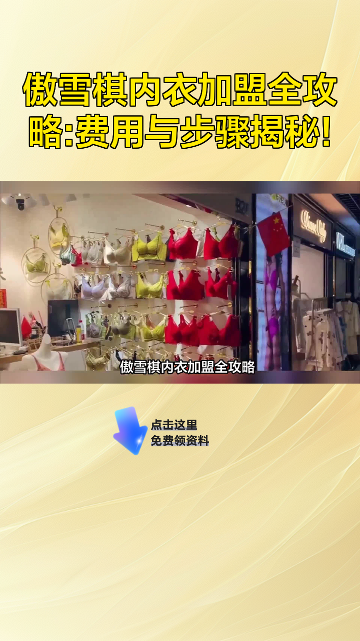 傲雪棋内衣加盟全攻略费用与步骤揭秘