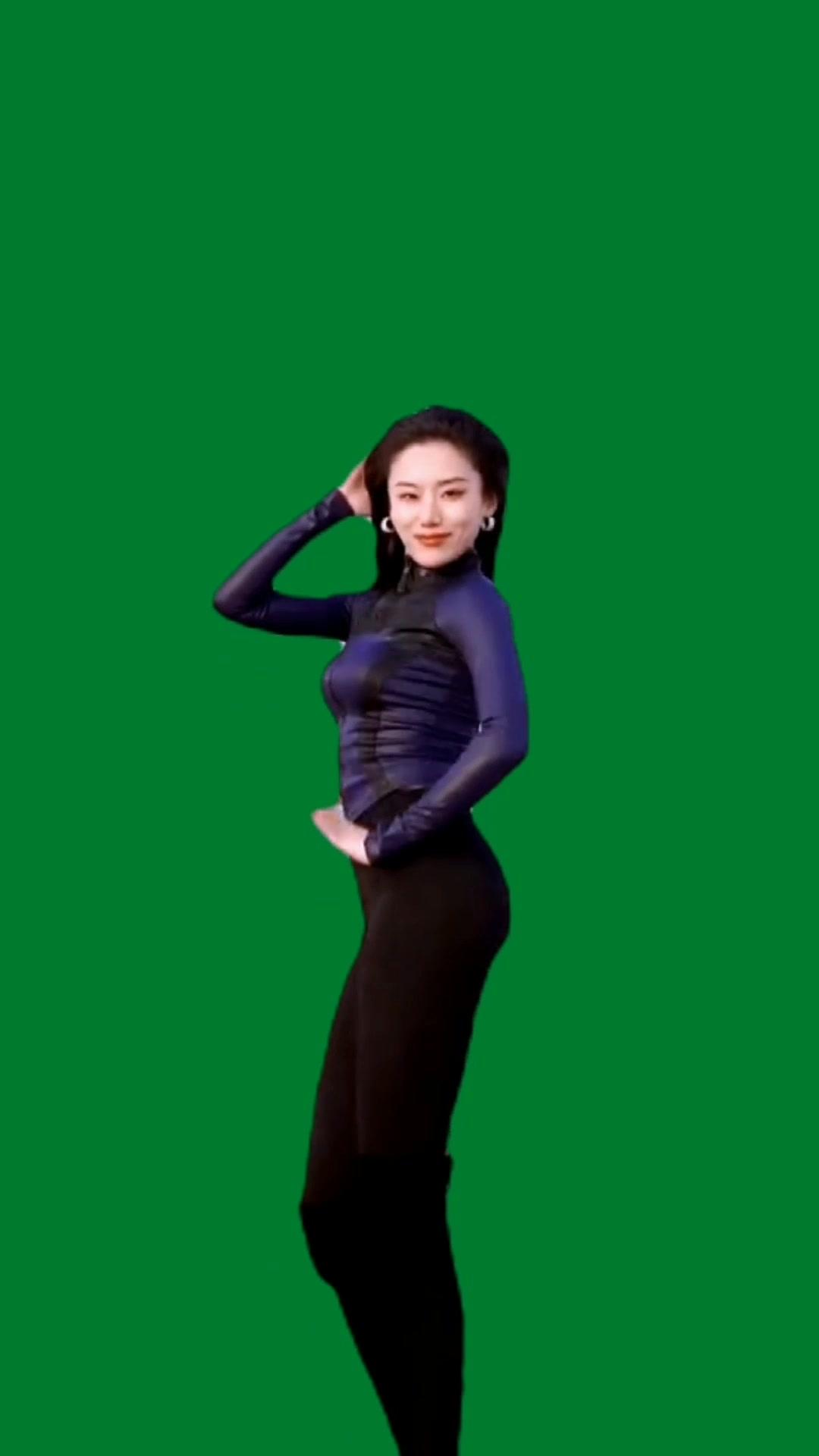 绿幕素材 跳舞 绿幕素材喜欢自取 好看的小姐姐-度小视