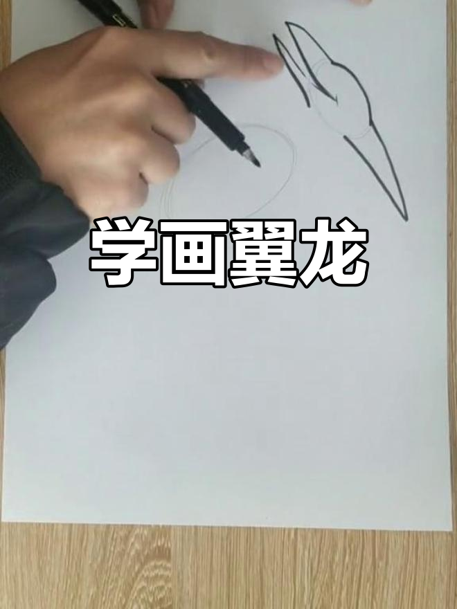 翼龙龙简笔画画法图片