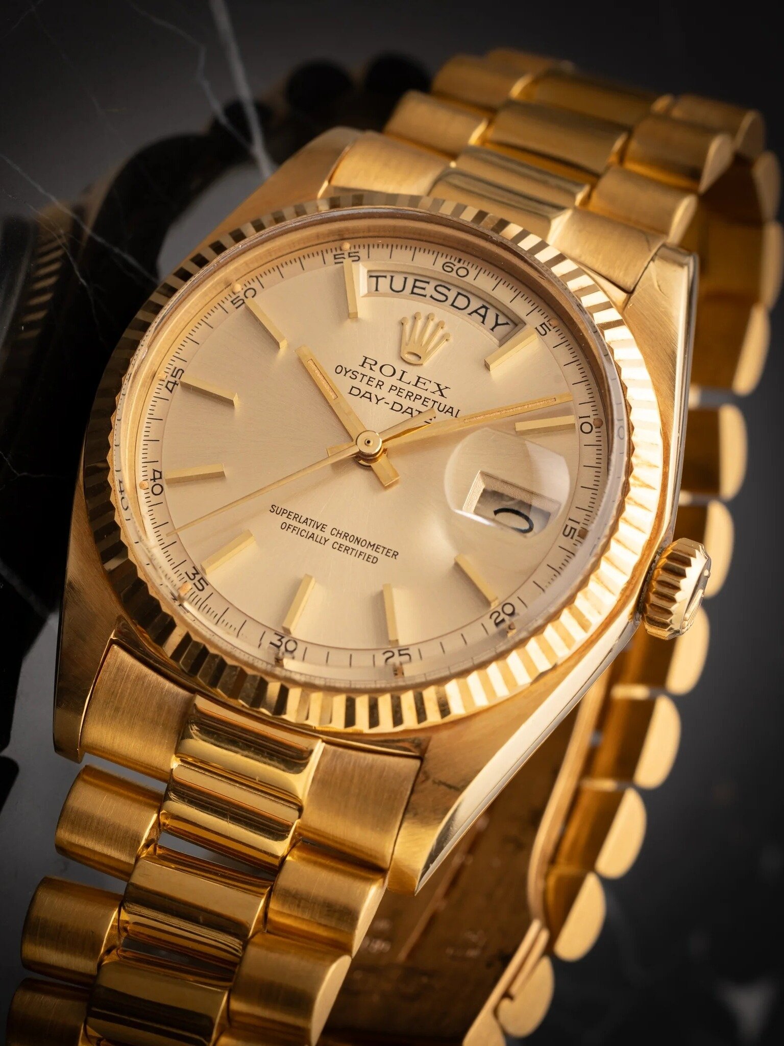 「香槟金dd」劳力士中古day-date 1803