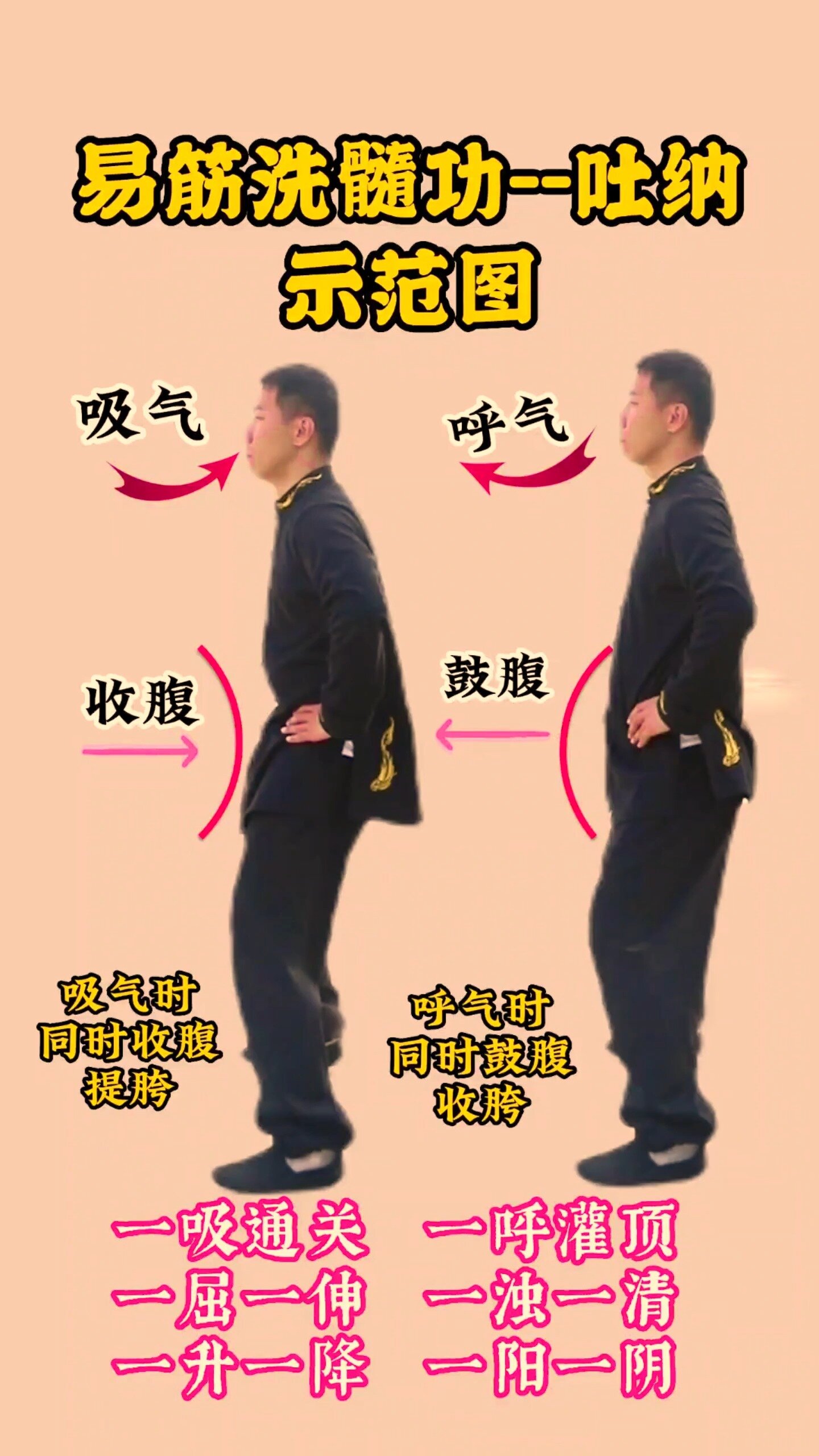 吐纳动作示范,古人的养生智慧