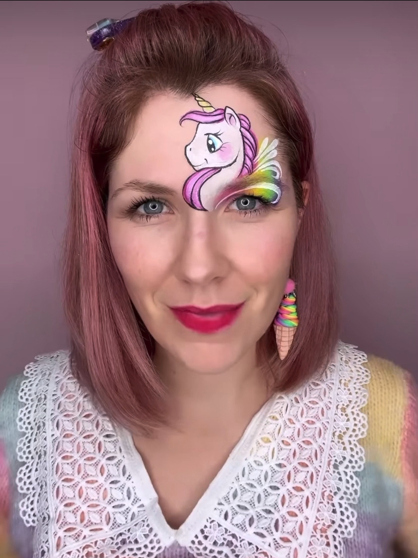 独角兽面部彩绘分享