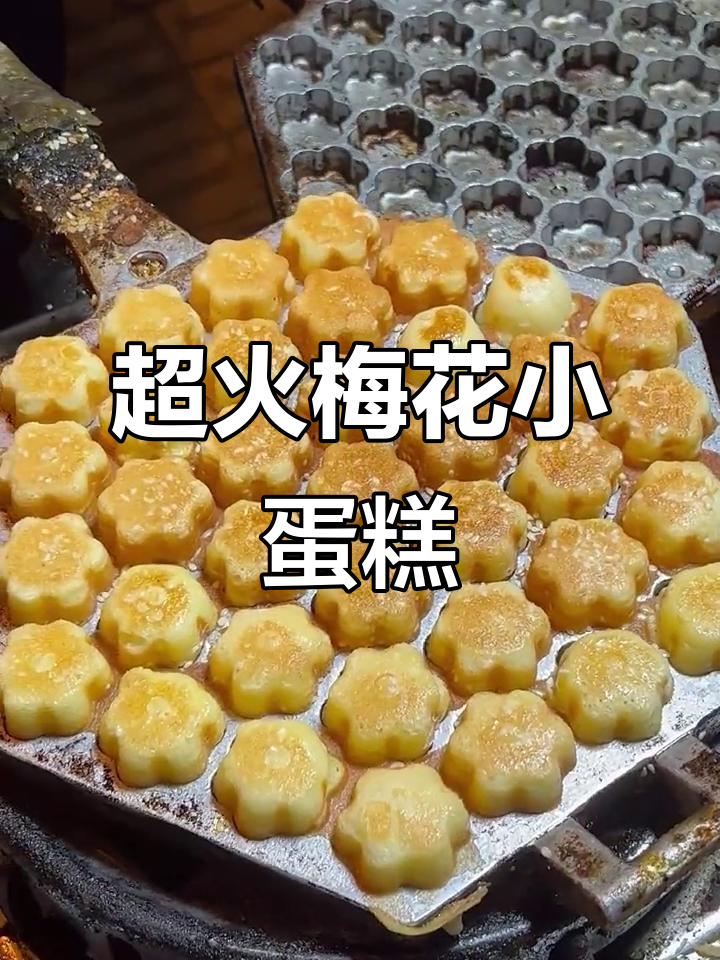 西安街头热销梅花小蛋糕,香嫩无比让人无法抗拒