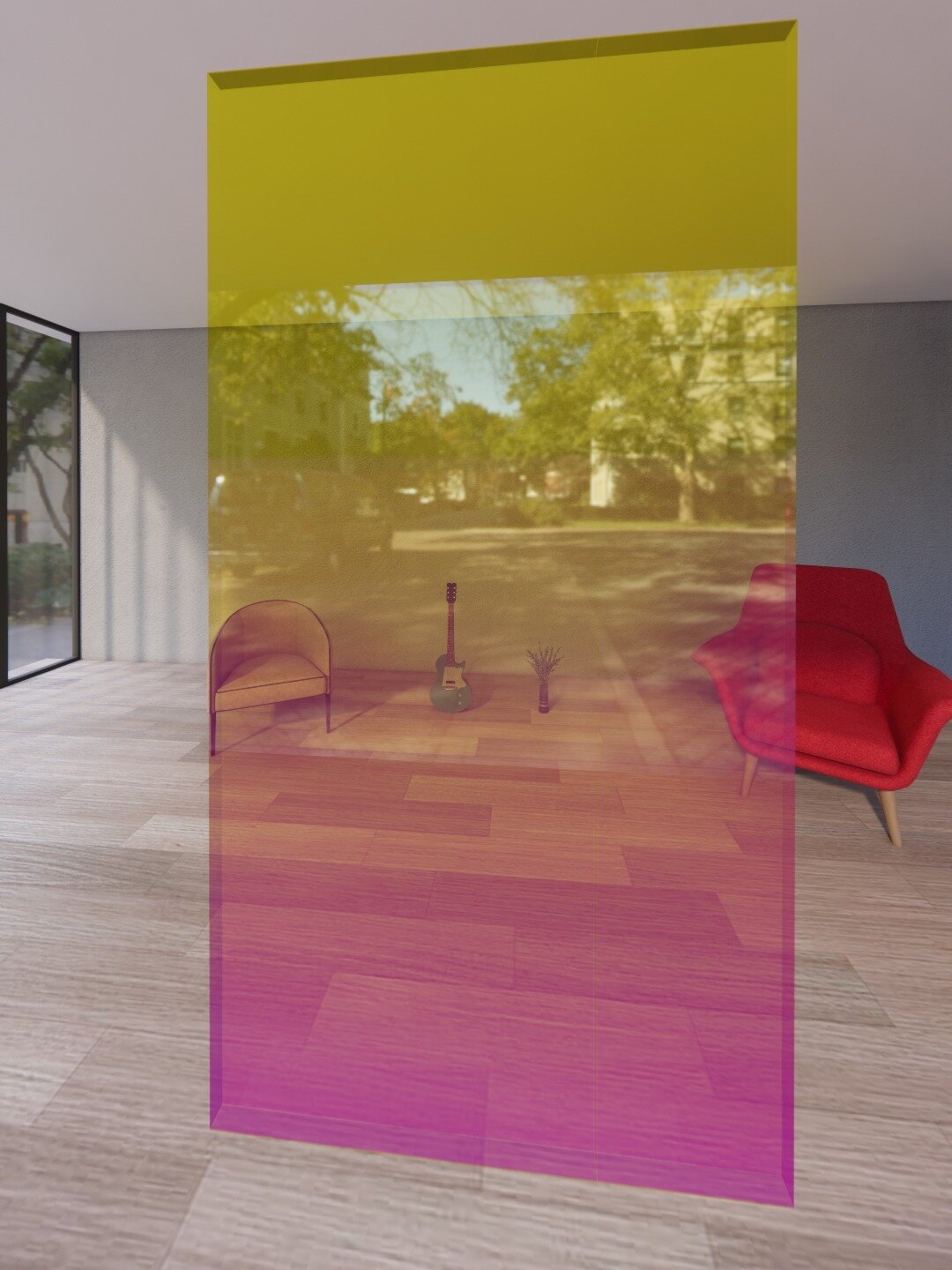 sketchup草图大师 enscape渐变玻璃材质教学