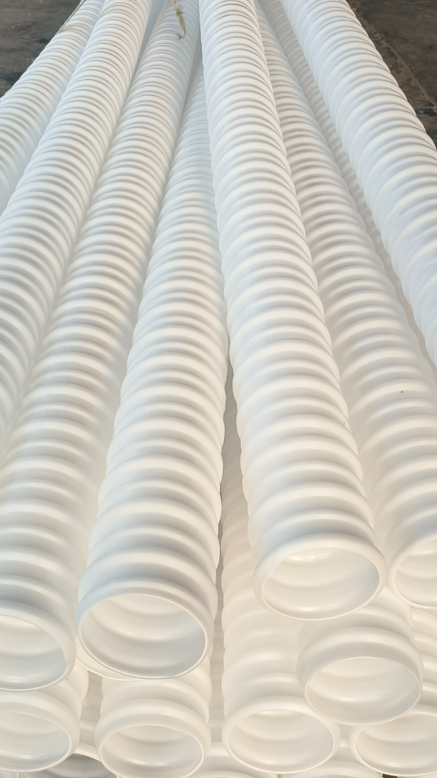 白色竹节波纹管 桥梁穿线用什么样式波纹管呢-度小视