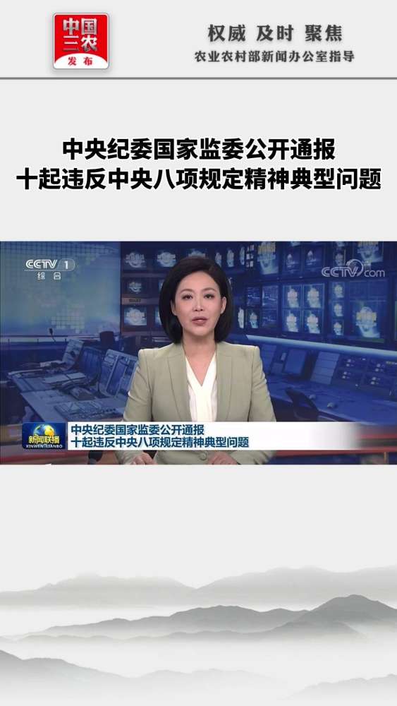 中央纪委国家监委公开通报十起违反中央八项规定精神典型问题,时事,国内时政,好看视频