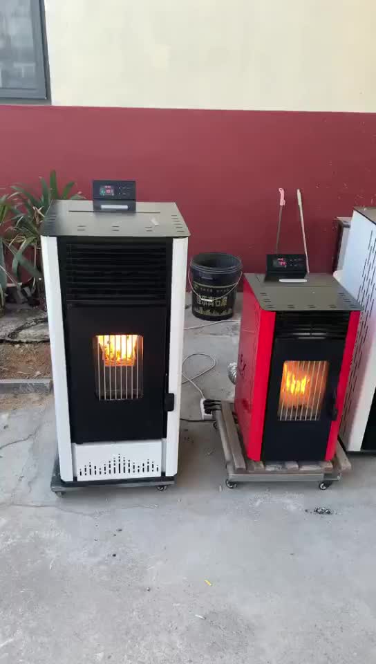市区能用的真火颗粒取暖炉 饭店大厅无烟生物颗粒采暖炉-度小视