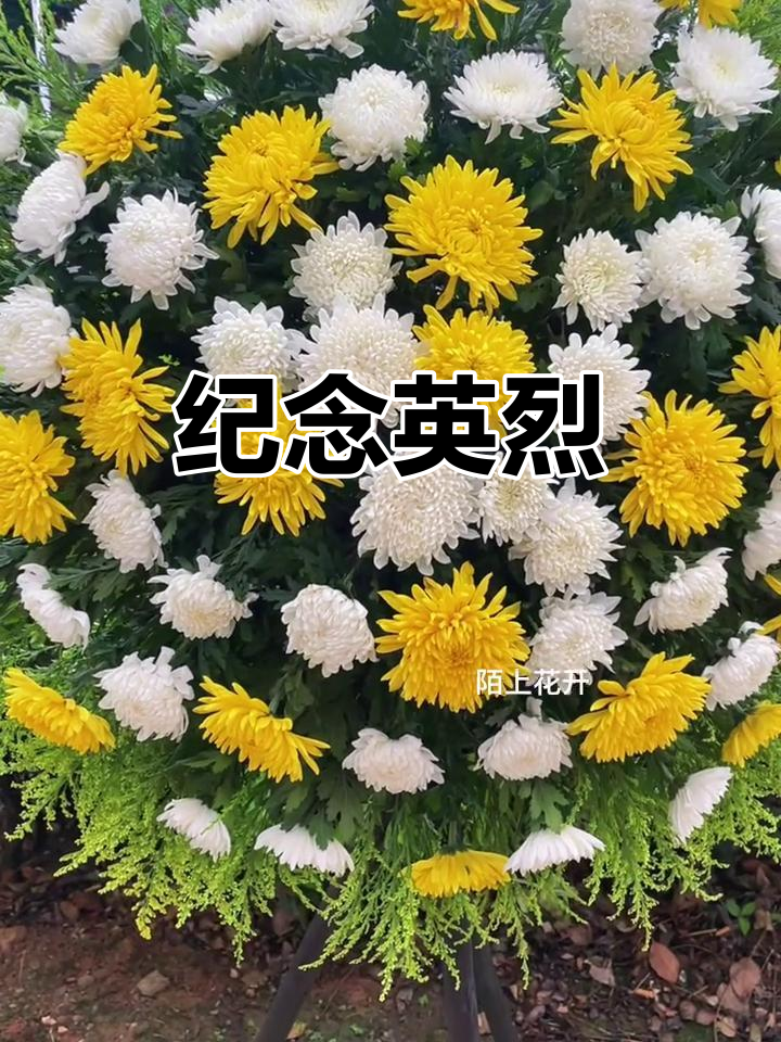 缅怀英雄,致敬先烈!菊花花圈献给英勇的烈士们