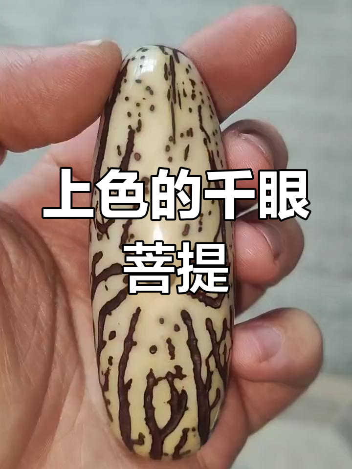 手工打磨千眼菩提,纹路逐渐上色
