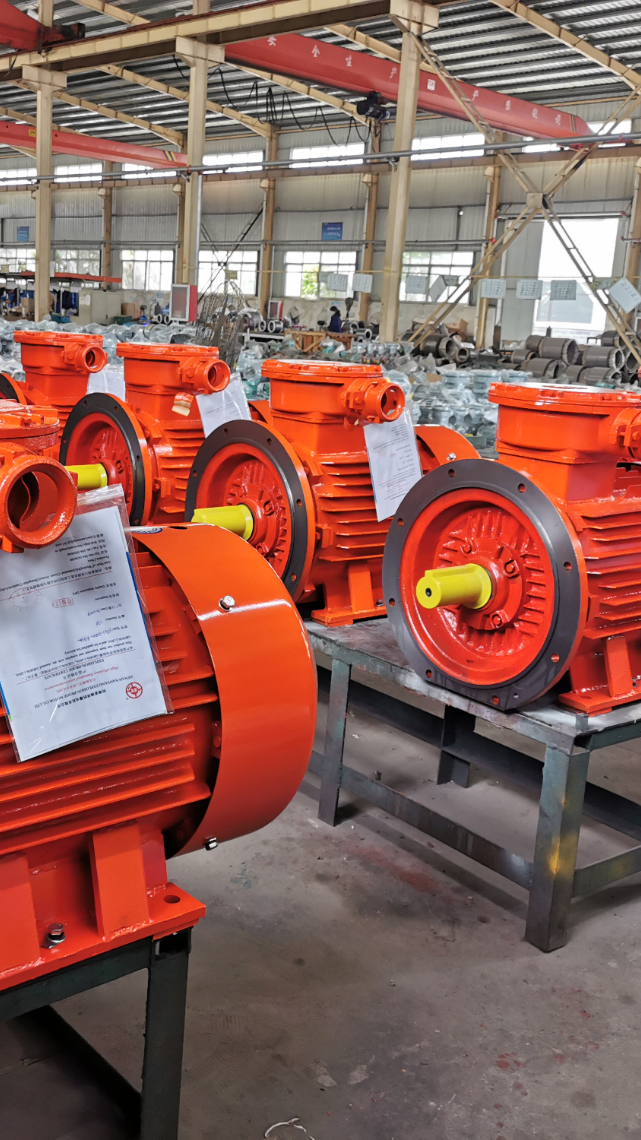 ybk3矿用防爆电机生产车间,成品现货视频