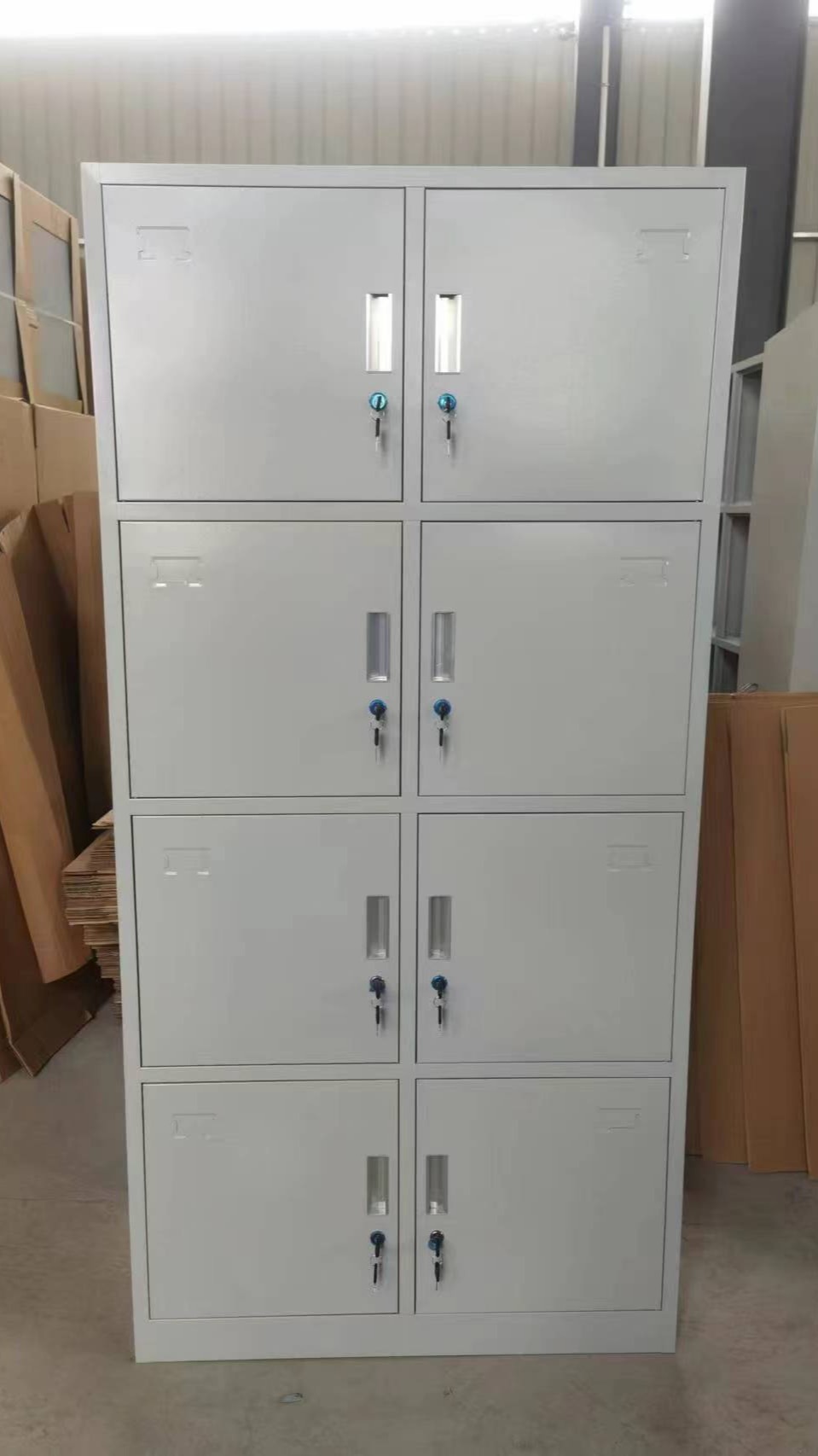 钢制八门更衣储物柜制作过程