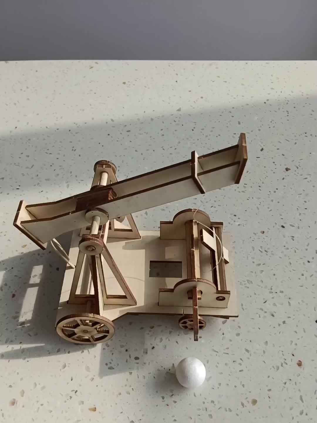 投石车来了 用木头做的玩具 手工 制作过程 手工diy