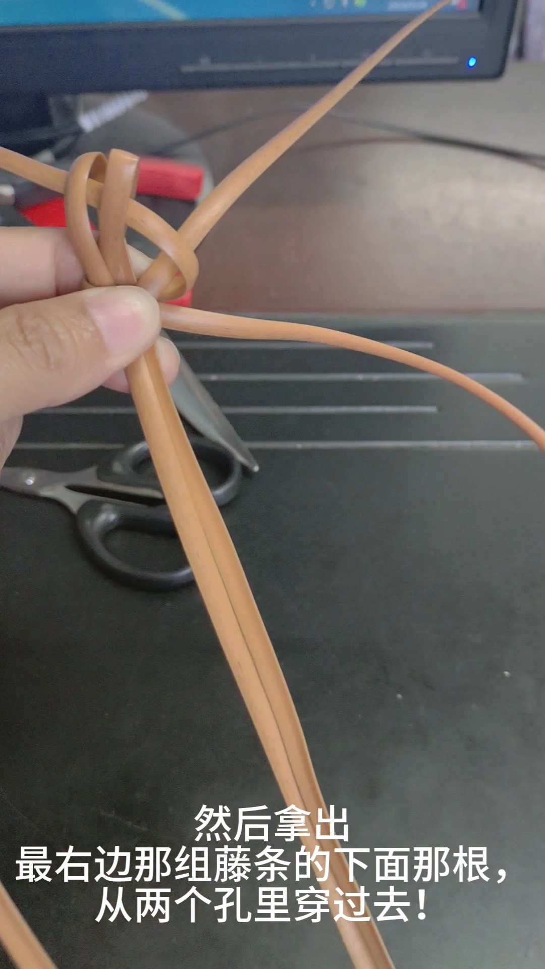 藤编六角花教程.小白也能学会哦!