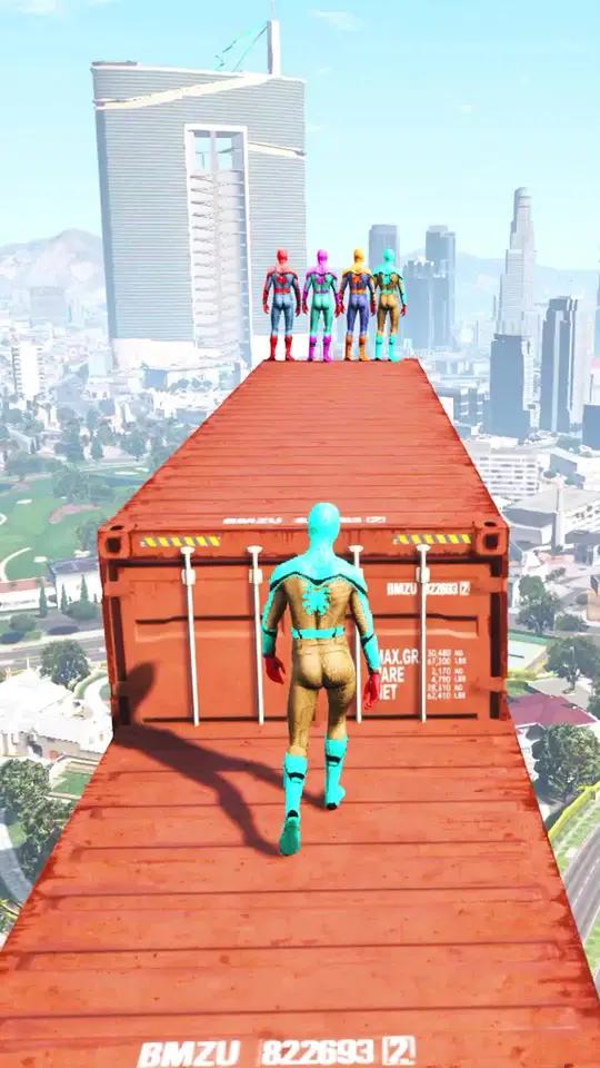 有趣的蜘蛛侠高空挑战 分享有趣的视频 惊险刺激 儿童动画 有趣 蜘蛛