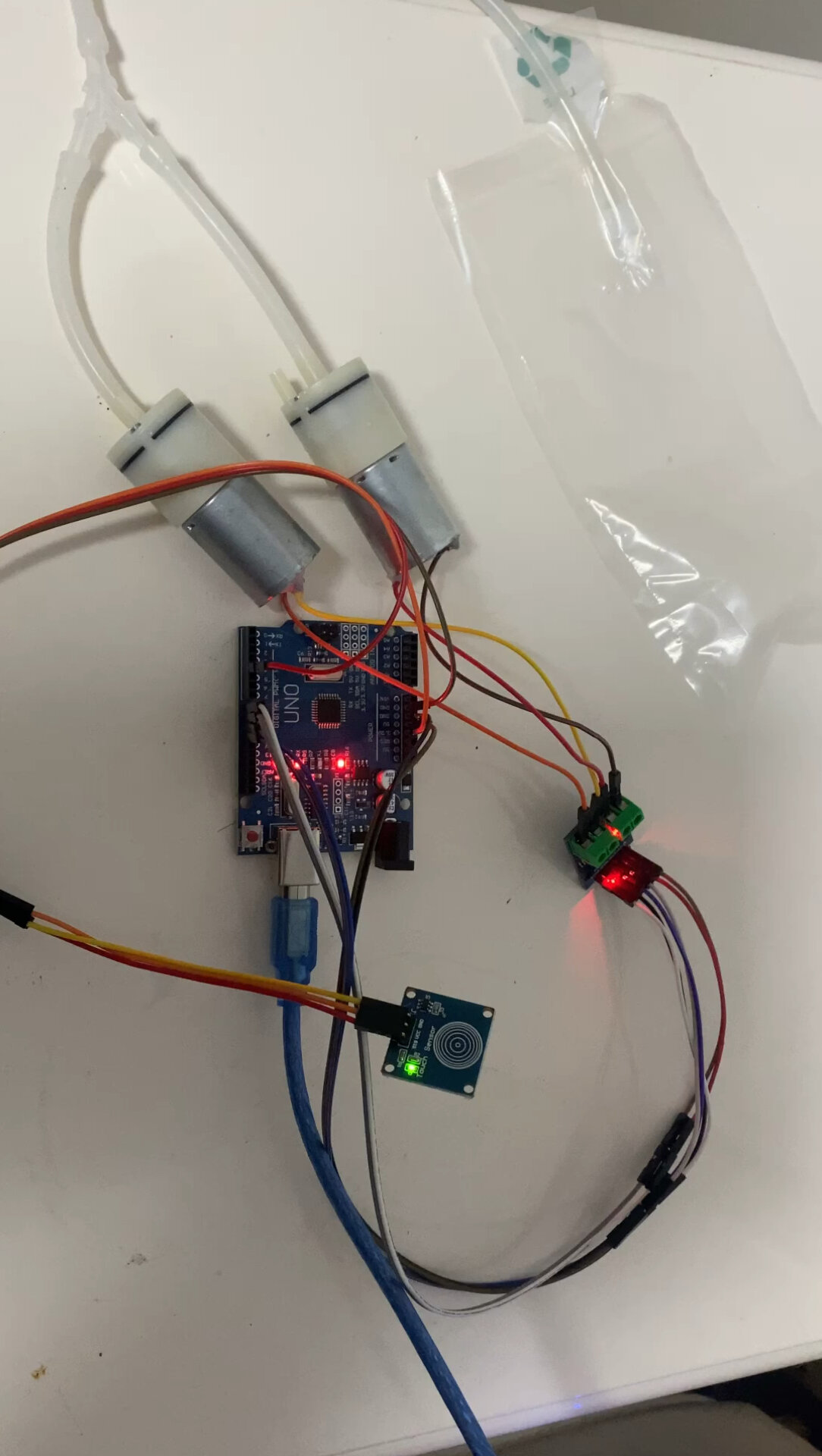 arduino交互装置 控制气泵充放气 硬件清单