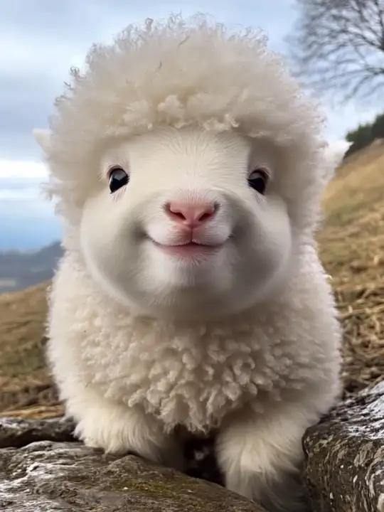 小羊的微笑可以治愈一切不开心 小羊羔萌到爆炸了小动物们能有多治愈