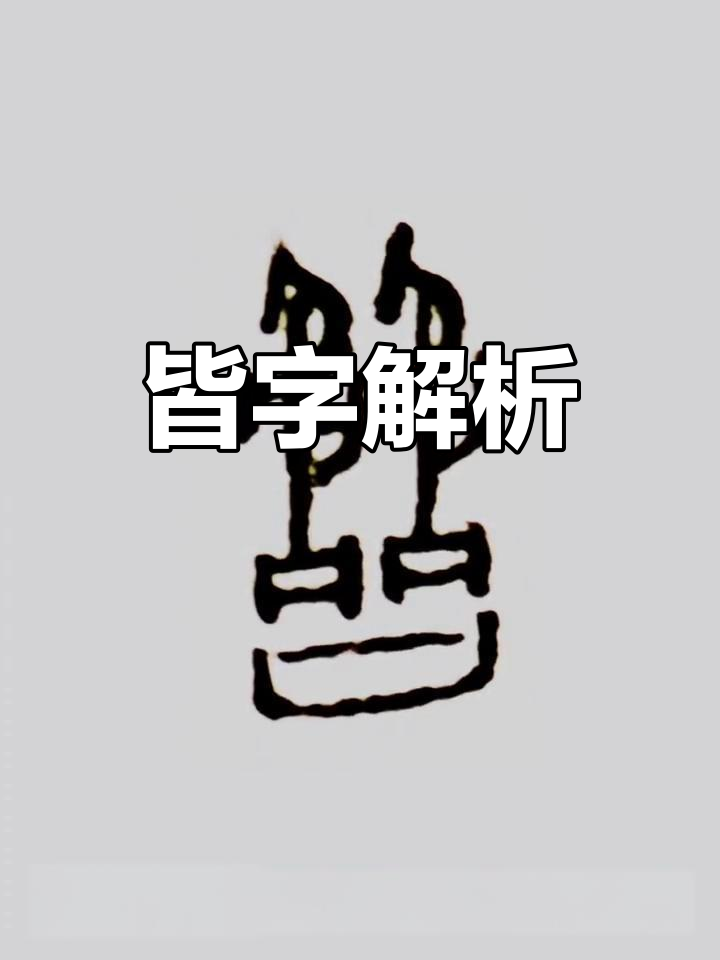汉字"皆"的演变与意义