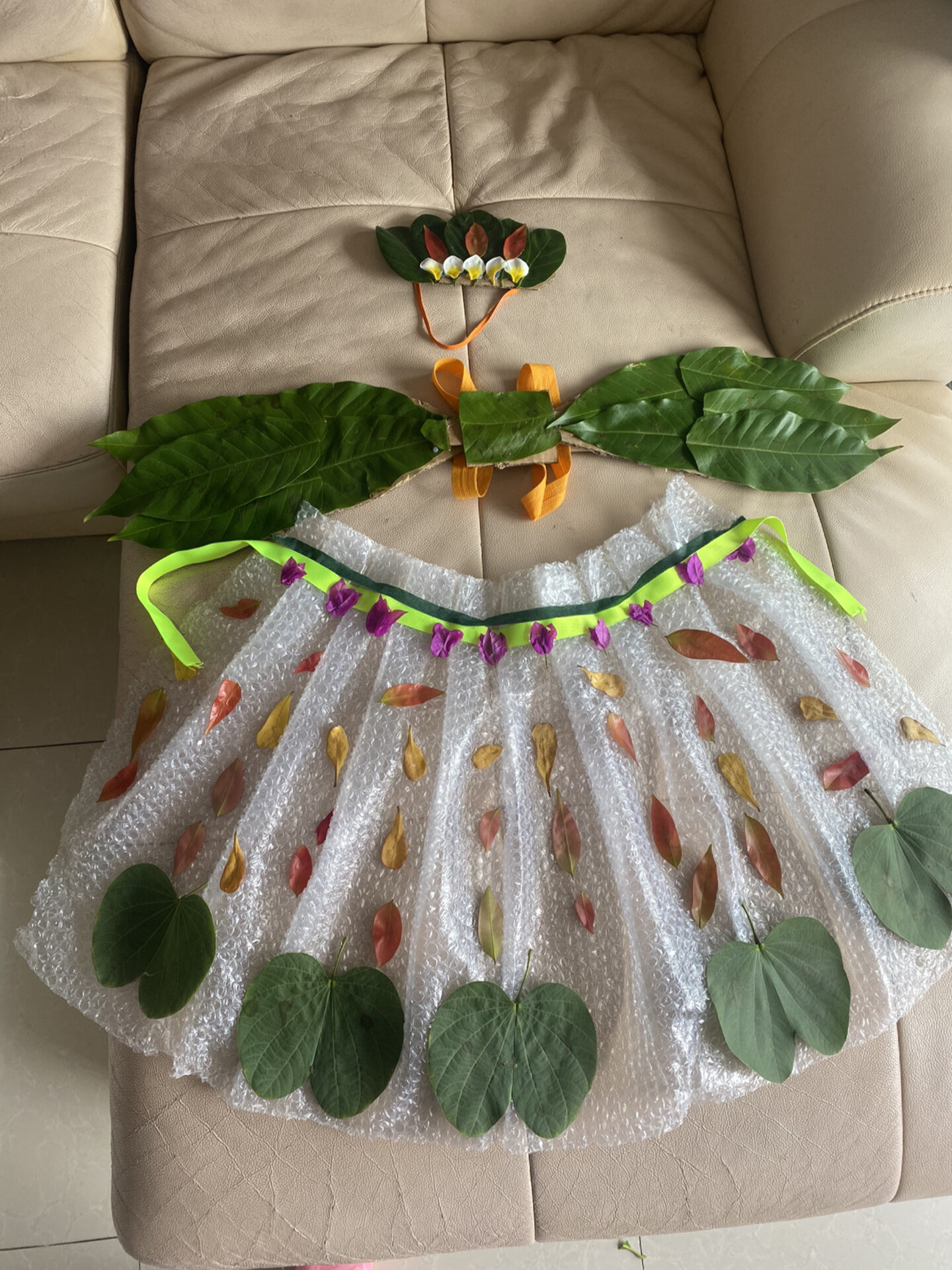 秋天叶子时装走秀