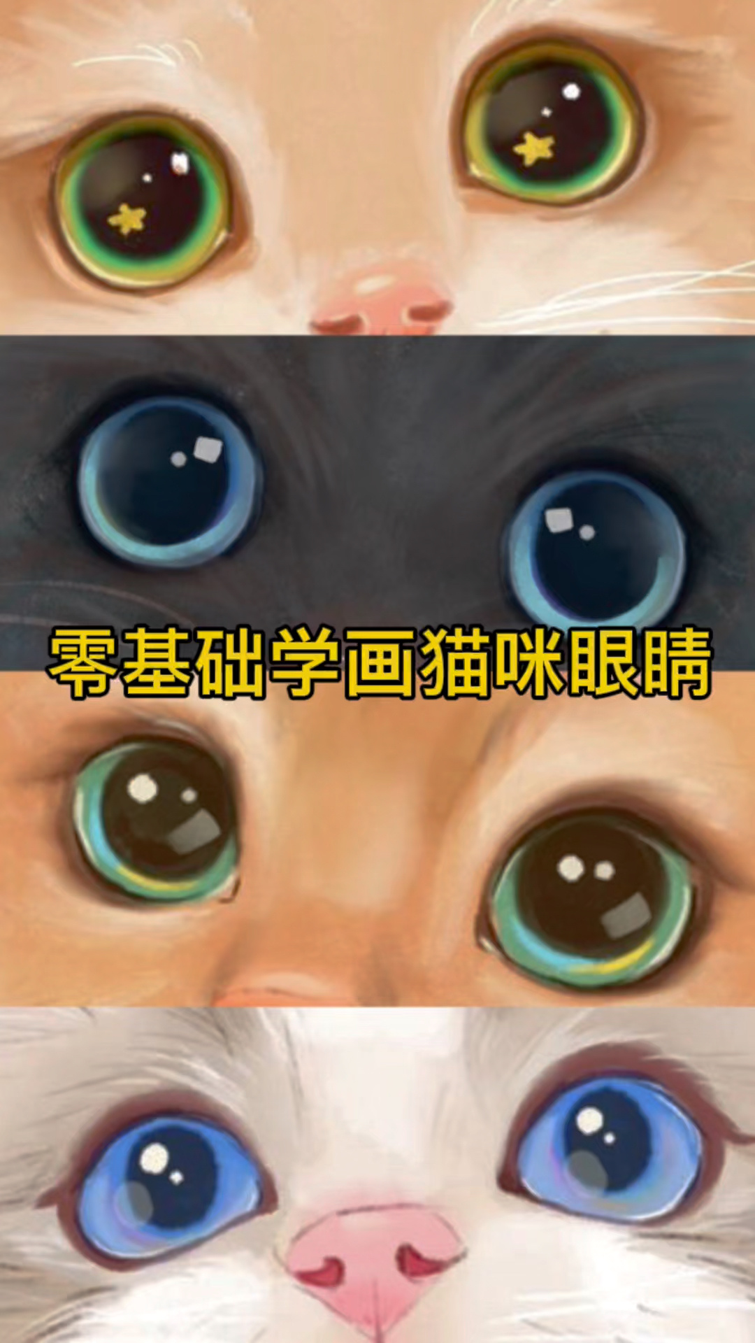 猫咪眼睛画法教程赶快关注收藏