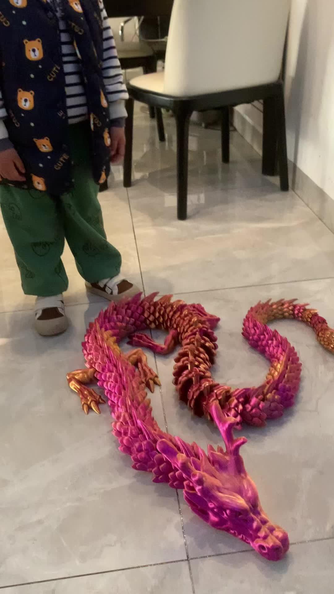 一只凶巴巴的大恐龙 中国龙 3d打印 3d打印第9期,中国巨龙