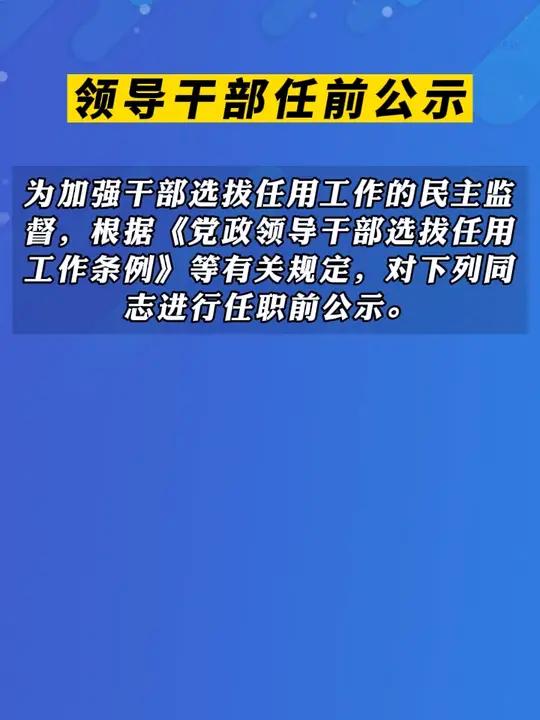 领导干部任前公示