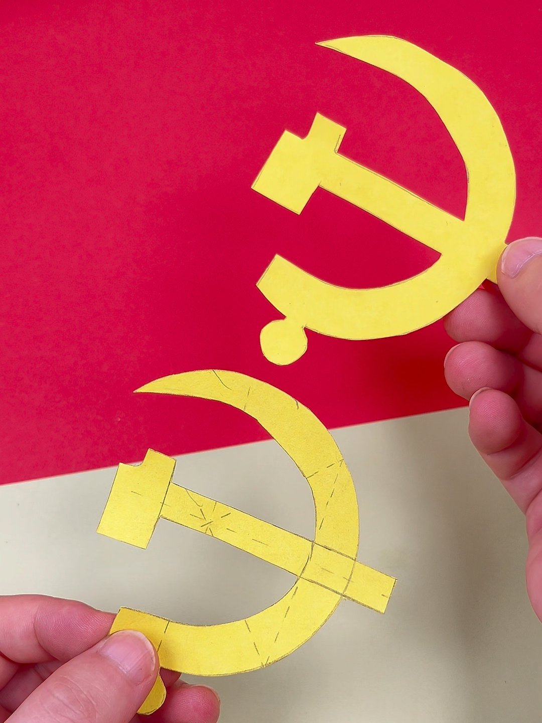 庆祝七一建党节分享一个快速剪出党徽的方法